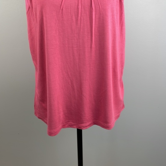 NWT Banana Republic Sleeveless Shirt SZ S Stretchy Double Layer in Front Pink - Picture 3 of 9